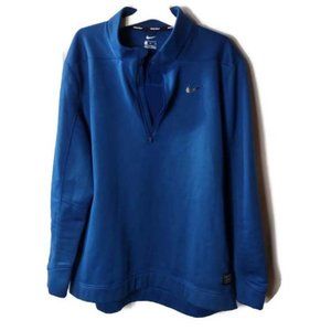 Nike Golf Mens Blue Long Sleeve Quarter Zip Pullover Activewear Track Jacket XL